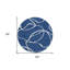 Tapis d'intérieur rond lavable abstrait bleu marine 8 pi