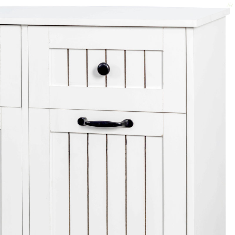 Laundry Cabinet ,With 2 Removable Laundry Basket  And 2 Drawers
