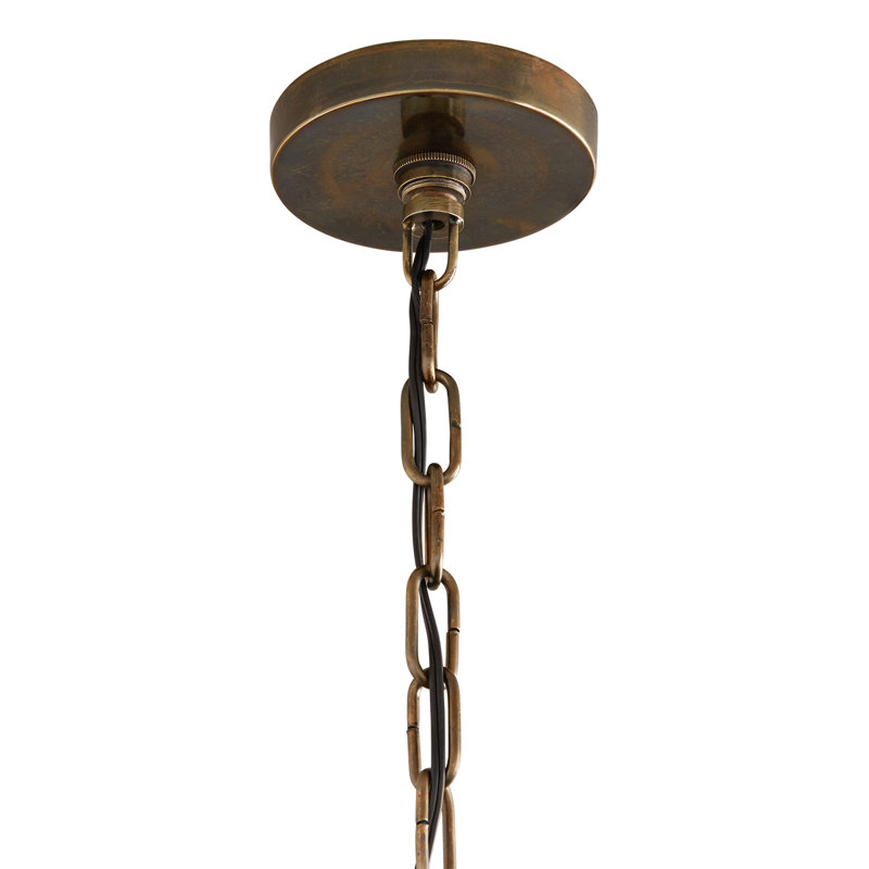1-Light Dimmable Metal Single Pendant , Oxidized Brass