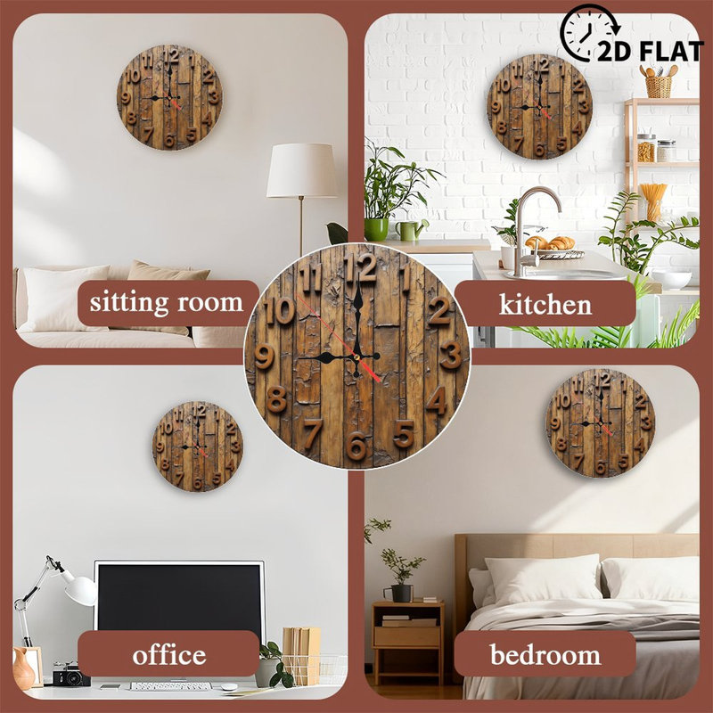 Horloge murale rustique