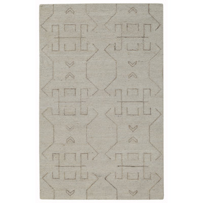 Tapis d'intérieur en laine touffeté Écru