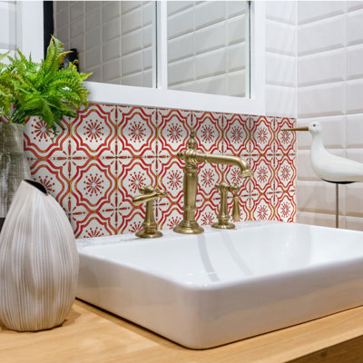 5'' W x 5'' L Vinyl Peel and Stick Mosaic Tile