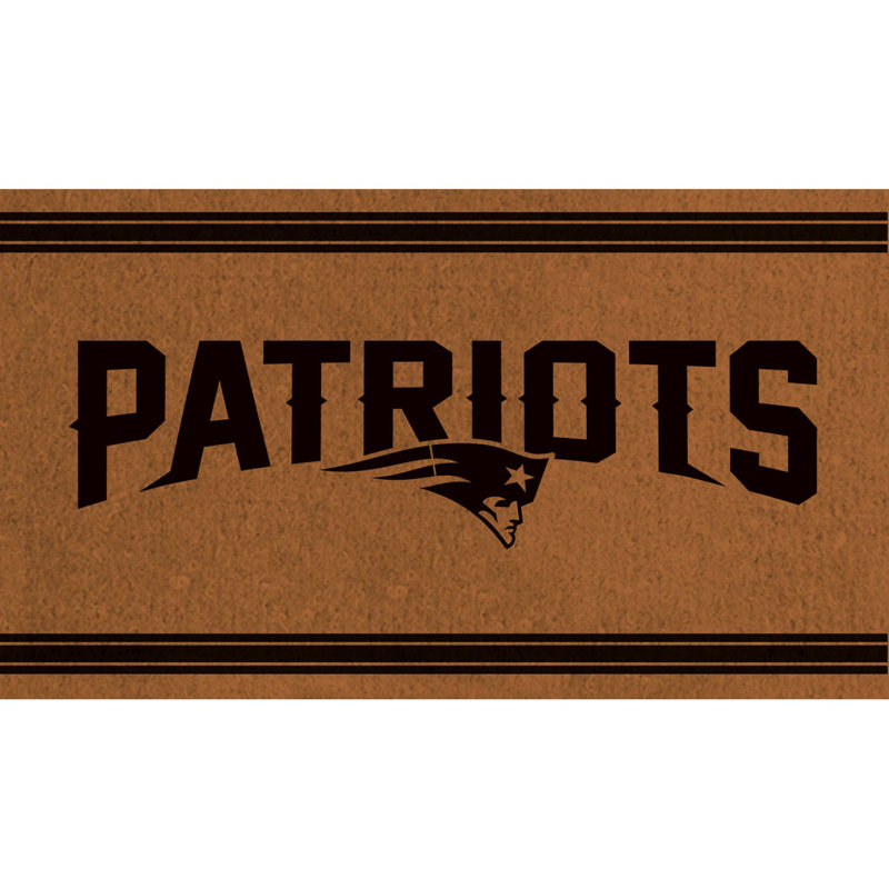 28in. x 16in. NFL Single Color Outdoor Coir Door Mat, Patriots