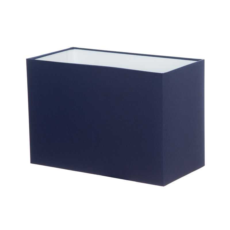 Cotton Rectangle Lamp Shade ( Screw On ), Navy Blue, 20cm H x 30cm W x 15cm D