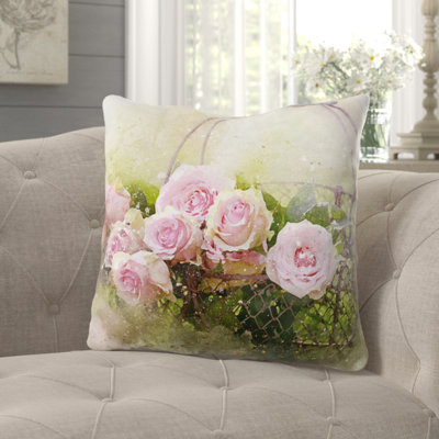 Waville Floral Reversible Throw Pillow