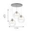 Luminaire suspendu rond en acier inoxydable 3 lumières-492174676-492174677