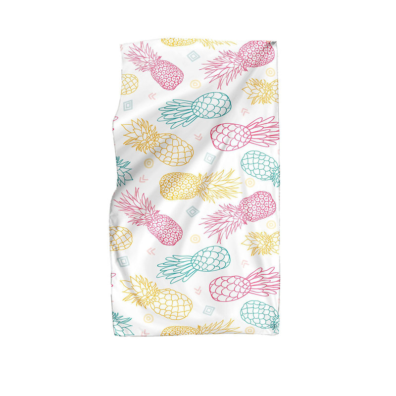 Grande serviette de bain rectangulaire en microfibre double face en velours 59x29.5in, E