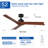 52" Black Lowe Profile Ceiling Fan without Light