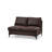 Stylish Corner Sofa with Beech Wood Frame & Chipboard, Brown Fabric, 61.0 x 123.6 x 78.7 inches | 100% Polyester, Soft Grey Foam & Silicone Foam Cushions | Fixed Cushions, Matt Black Legs, Dry-Cleanable Fabric-90667768-90667766