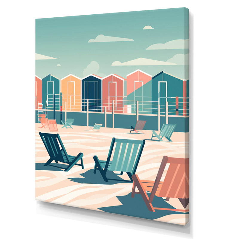 " Beachside Rest V ", Wrapped Canvas, 32" H x 24" W x 1" D