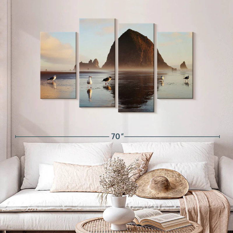 Gillard Haystack Rock Seagulls, 32" H x 52" W