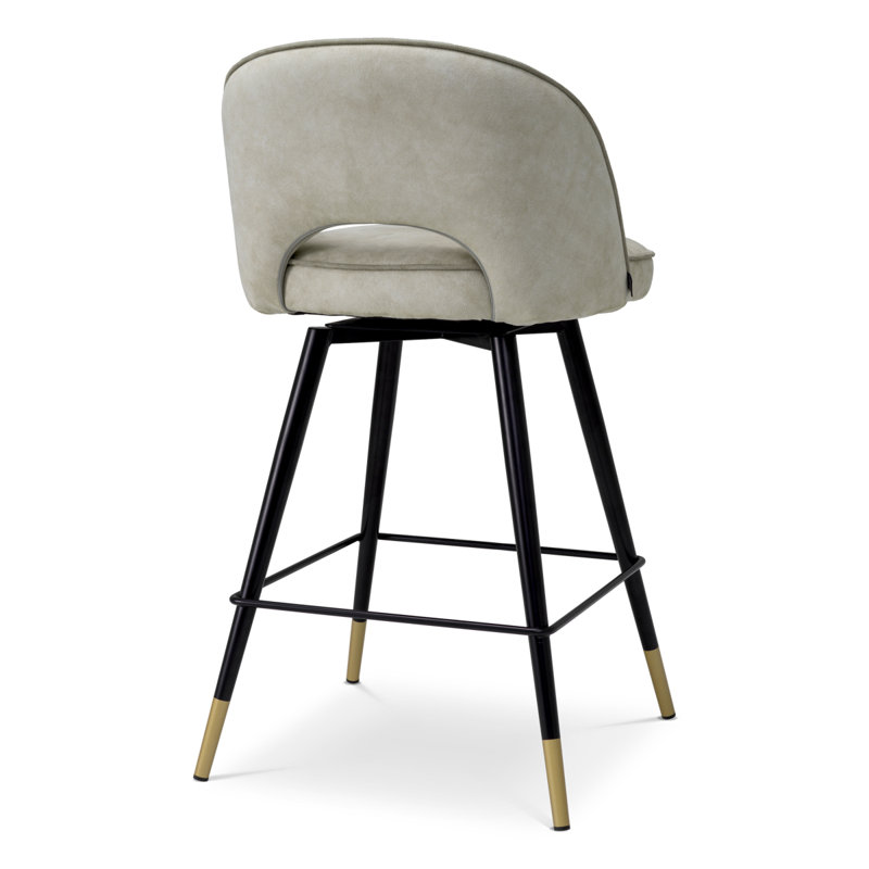 Cliff Upholstered Stool with Metal Frame, Counter Stool (27.17" Seat Height)