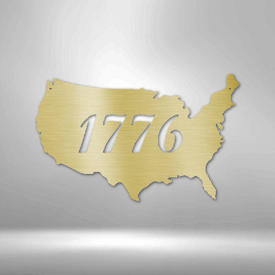 Plaque murale en acier 1776 US