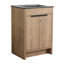 Meuble-lavabo autoportant avec lavabo en céramique et 2 portes d'armoire à fermeture en douceur-813950321