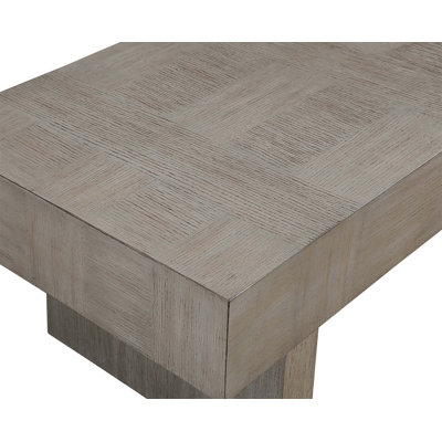 Ensemble de tables basses 3 pièces de style contemporain avec 2 tables de bout, meubles de salon en bois durable au fini brun / gris
