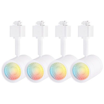 8.5w 5cct Led H Track Lighting Heads, Dimmable Track Light, Cri90, Matte White