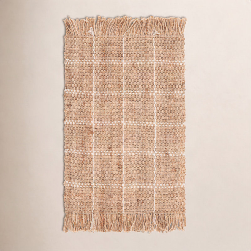 Tapis en jute tissé à la main Cesena, Rectangle 4 pi x 6 pi