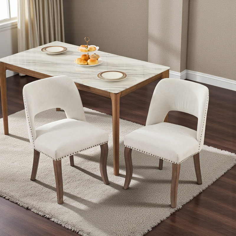 Chaise rembourrée Chaston, Beige