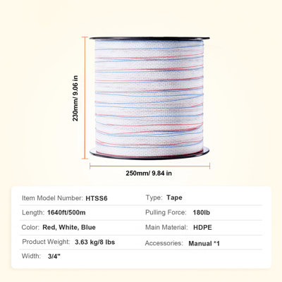 1640Ft 500M Electric Fence Tape Fencing Polytape Horse Cattle Livestock