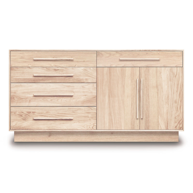 Moduluxe 5 - Drawer Solid Wood Dresser, Natural Cherry, Left