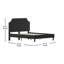 Base de lit plateforme tapissier arquée avec capitonnage Aluino - Aucun sommier tapissier requis-28940809-28940814