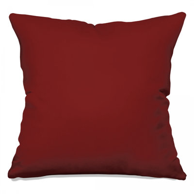Solid Maroon Background Double Sided Throw Pillows