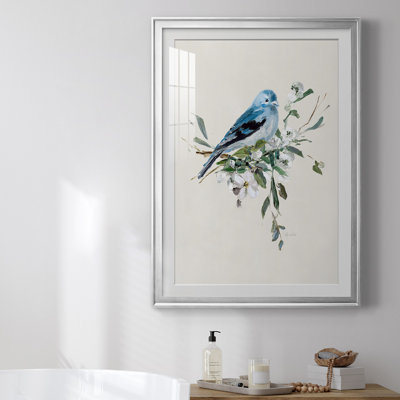 «Bluebird Happy I», reproduction encadrée de qualité supérieure - prête à être accrochée