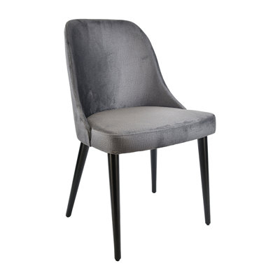 Chaise d'appoint Lauraine en gris foncé