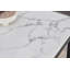 Hannahs White Marble Effect Dining Table With 4 Monza Velvet Chairs-483915244