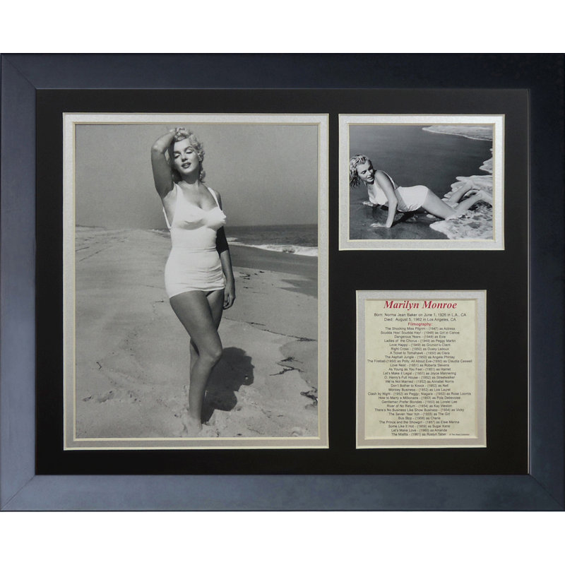 Memorabili encadrée-b&w swimsuit Marilyn Monroe