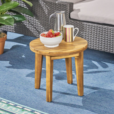 Table d'appoint 16 po en bois au fini rustique, style extérieur Endurance, Vibe