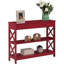 Console à 1 tiroir avec tablettes Oxford, rouge canneberge