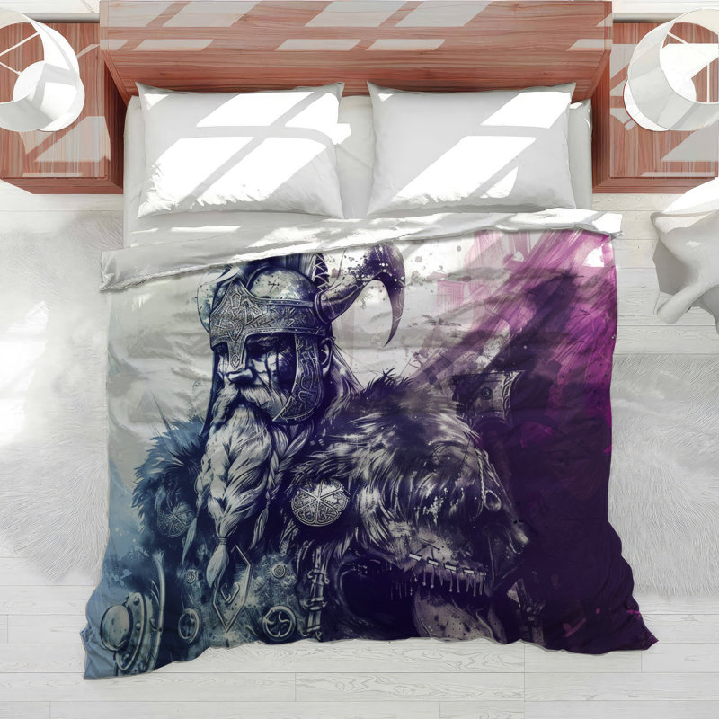 Viking Bedding Historical Comforter Gothic, King Comforter