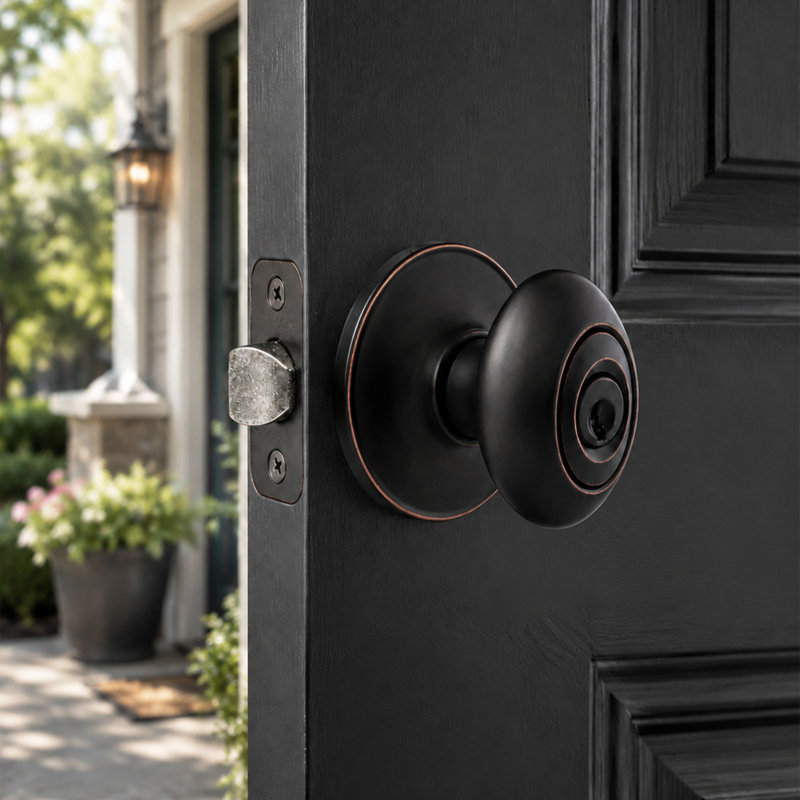 Egg Keyed-Entry Door Knob, Oil Rubbed Bronze