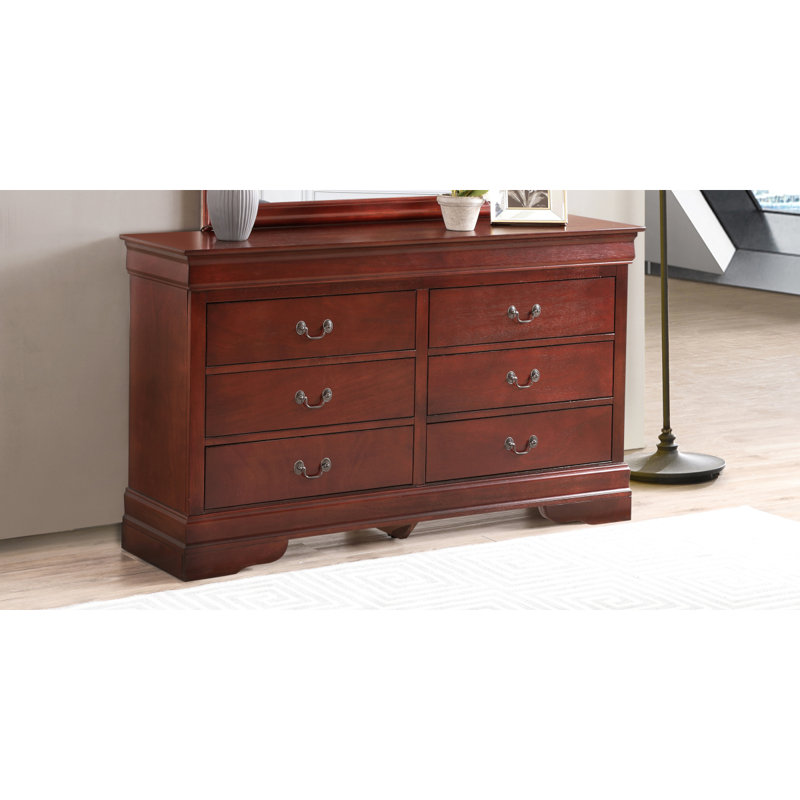 Commode Glory Furniture Louisphillipe G2100-D, Rouge