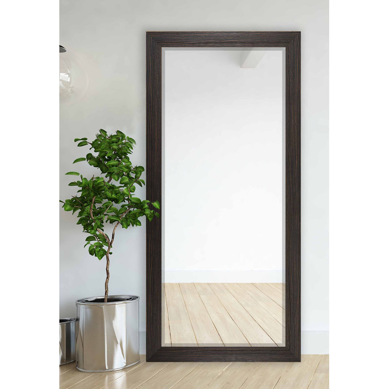 Miroir biseauté pleine longueur Daneille, Espresso