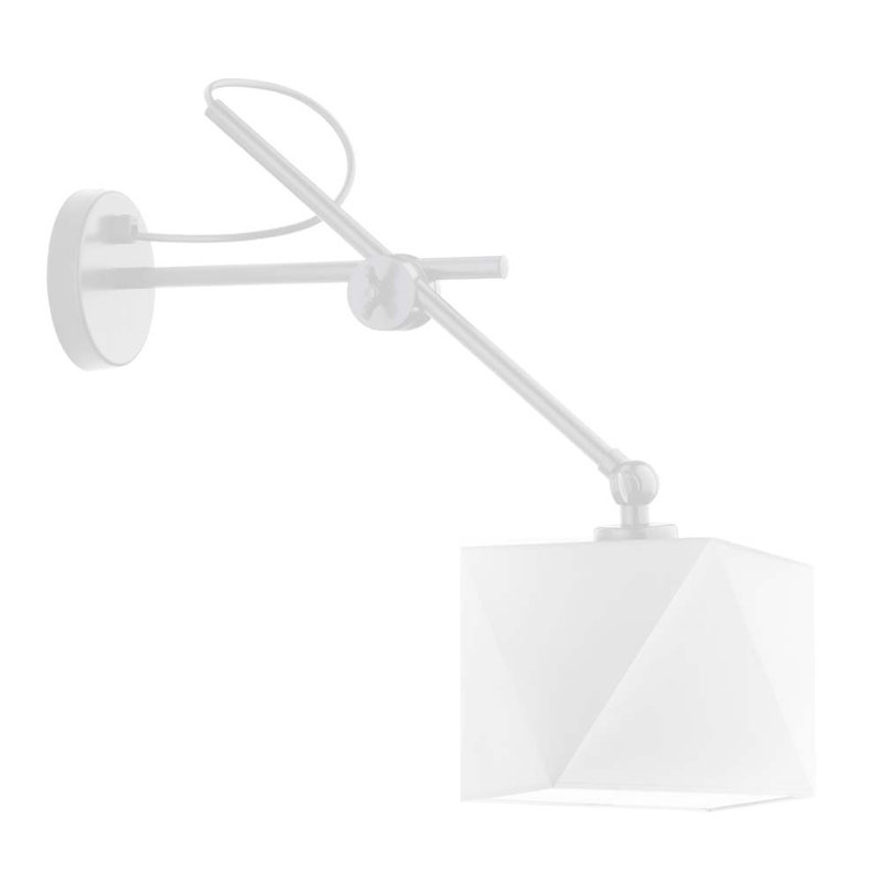 Asellus Armed Sconce, White, White