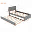 Lit plateforme simple tapissier avec lumières DEL et lit gigogne