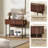 Fluted Entryway Table, 39.4" Narrow Console Table with Storage & Sliding Doors, Modern Round Corner Sofa Table, Mid Century Wooden Entry Table for Living Room, Hallway, Kitchen-443680844
