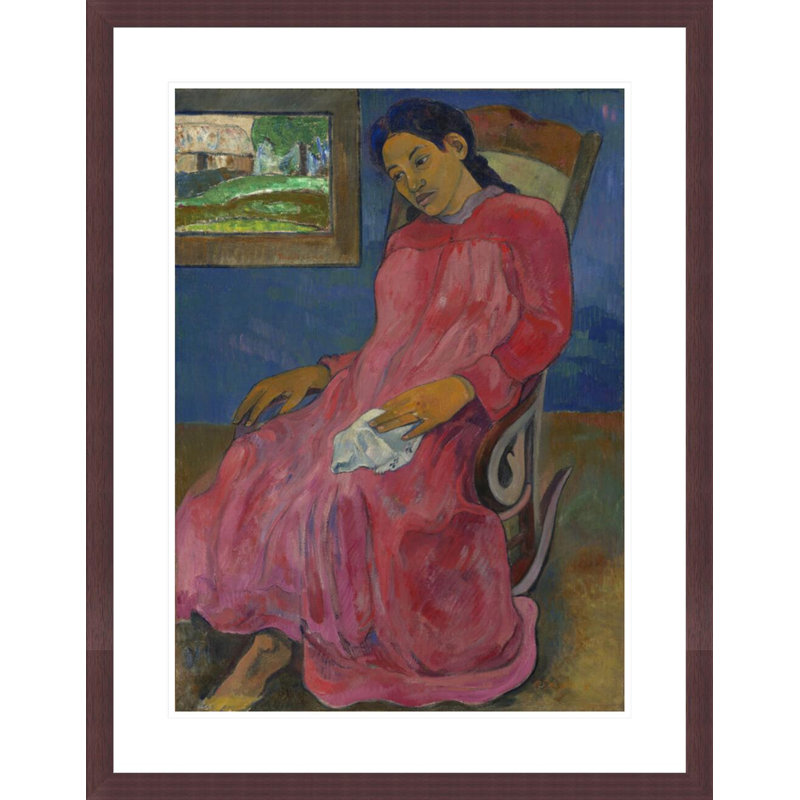 FaATHUMA (Mélancolique) par Paul Gauguin - Estampe numérique encadrée, H 29,5 po x l 23,09 po