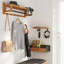 Portemanteaux mural en bois massif Brumback