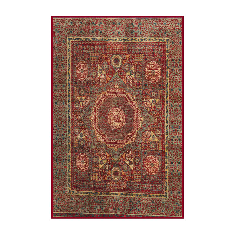 Tapis brun / rouge Southwestern, Rectangle 8 pi x 10 pi