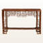Console à structure géométrique en rotin Hachiro, H 35,08 po x l 54,88 po x P 14,76 po