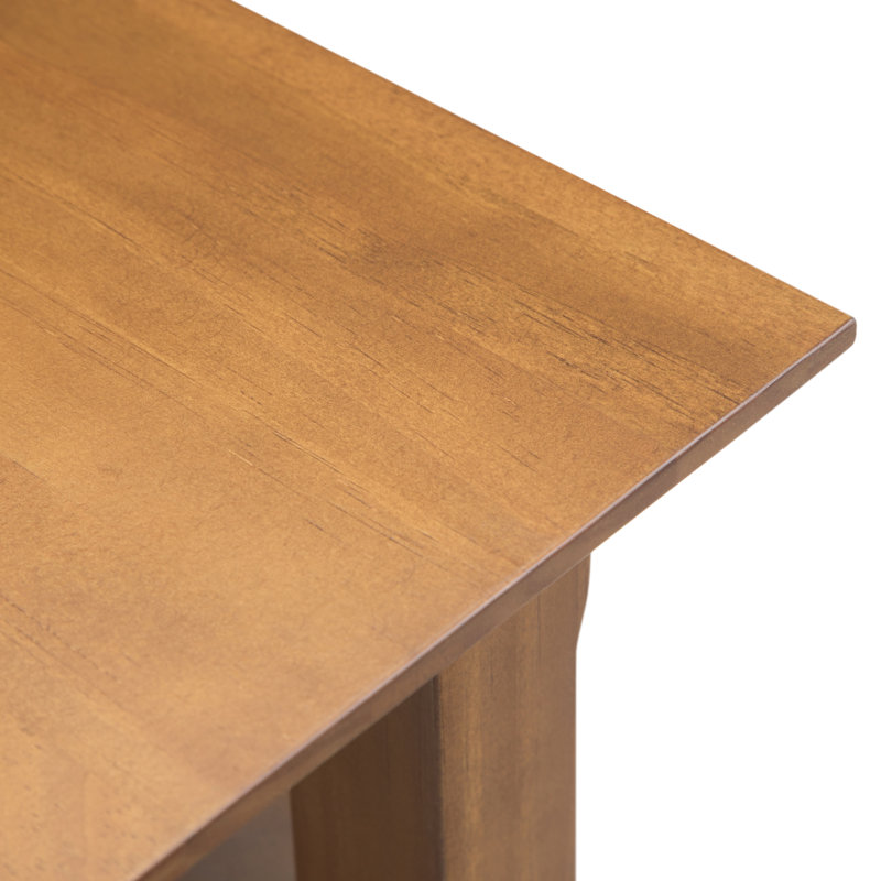Acadian 14 Inch Solid Wood Transitional Narrow Side Table In Light Golden Brown (Set Of 2), Light Brown