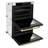 ZLINE 30 in. Autograph Double Wall Oven w/ Air Fry and White Doors and Accent Handles-101453977