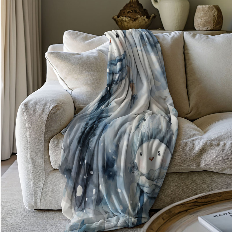 Frosty Delight - Couverture Sherpa de qualité supérieure 1 pièce, L 60 po x L 80 po