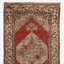 Chemin de table Oushak antique fabriqué à la main.  Tapis en laine unique en son genre.