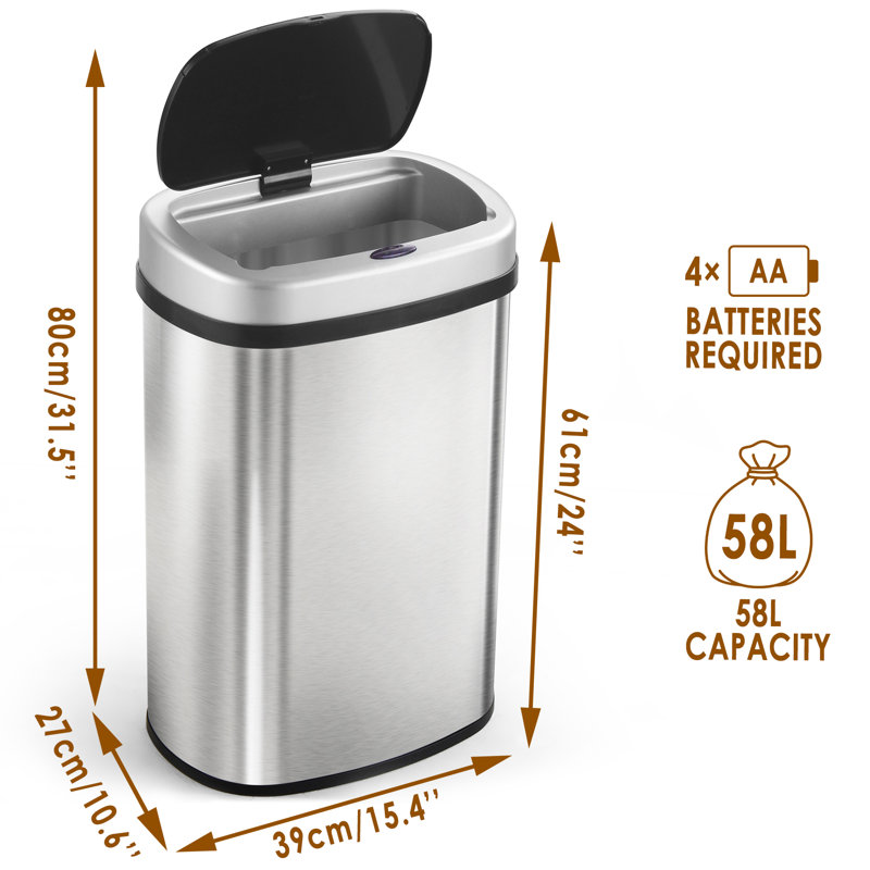 Stainless Steel Kitchen Trash Can