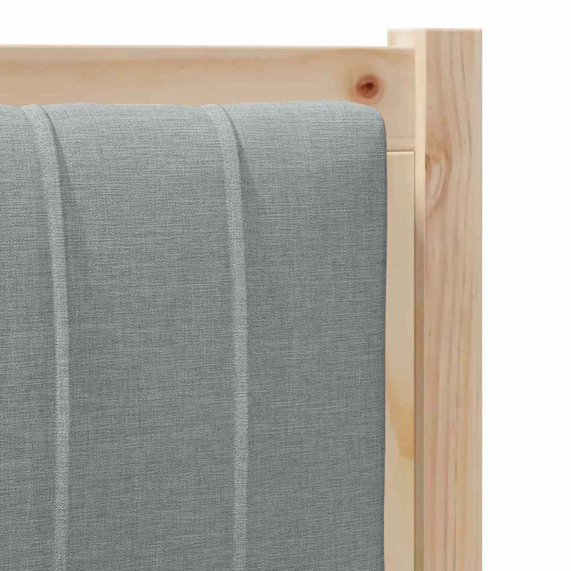Solid Wood Headboard, UK Single - DE 90 x 190 cm, Brown, Light Grey