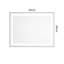 Miroir de salle de bain mural 91 x 71 cm avec éclairage DEL, effet brume, 3 couleurs, intensité variable, cadre en aluminium gris cendré, fonction mémoire, éclairage avant et arrière
